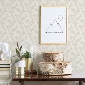 Adawall 1010-1 Signature Beyaz Simli Çiçek Desenli Duvar Kağıdı