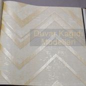 Adawall 1207-3 Octagon Krem 106x10 Duvar Kağıdı