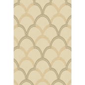Adawall 7811-2 Bej Simli Dalga Desenli Seven Duvar Kağıdı
