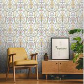 Adawall 9901-3 Tropicano Renkli Damask Desen Duvar Kağıdı