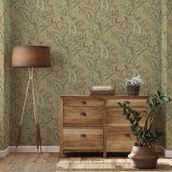 Adawall 9903-4 Tropicano Kahverengi Simli Vintage Duvar Kağıdı