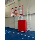 Adelinspor Seyyar Yükseklik Ayarlı 10 mm Cam Basketbol Potası