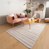 Aden ARD01 Ardea Gri Makinede Yıkanabilir Normal Tabanlı Yumuşak Dokulu Modern 100x100 cm Halı