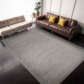 Aden Leona 1 Gri Makinada Yıkanabilir Şönil Dokuma 80x200 cm Halı