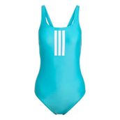 adidas 3 Bantlı V Kadın Mavi Mayo