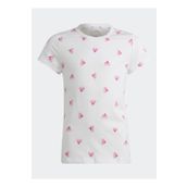 Adidas IB8918 Beyaz Desenli Kız Çocuk T-shirt