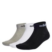 Adidas IC1304 C Lin Ankle 3P Grey Black White Unisex Çorap