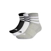 Adidas IC1318 Gri Siyah Beyaz 3'lü Unisex Spor Çorabı