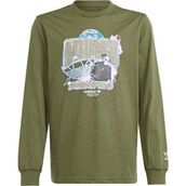 Adidas IR9772 Yeşil Longsleeve Çocuk Günlük T-shirt