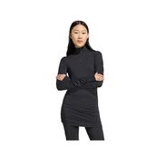 Adidas JW2813 Siyah Ruched Ls Top Kadın Günlük Tişört