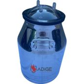 Adige Yaprak Süt Sağım Makinesi Krom Güğüm 30 Lt Kapak Dahil