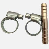 Admiral 10mm Kelepçeli Krom Pirinç Hortum Eki