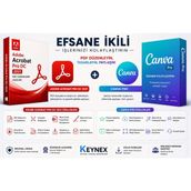 Adobe Acrobat Pro DC 2021 + Canva Pro Profesyonel Çözüm Paketi Dijital Lisans ile Hızlı Aktivasyon