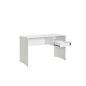 Adore Mobilya Concept Kilitli Çekmeceli, Krom Kaplama Metal Kulplu, Modern Tasarım, Ofis Masası, Çalışma Masası, Laptop, Masaüstü Bilgisayar Masası, 120 x 75 x 60 cm (Genişlik x Yükseklik x Derinlik) (Diamond Beyaz)