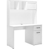 Adore Mobilya Country 120x167x60 cm Mat Lake Diamond Beyaz Kapaklı Çekmeceli Çalışma Masası