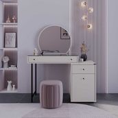 Adore Mobilya Dior 108x130x47 cm Vizon Aynalı Makyaj Masası