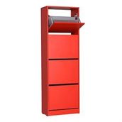 Adore Mobilya Flat Duo 4 KatlıKırmızı Ayakkabılık Dolabı
