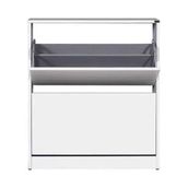 Adore Mobilya Flat Duo Beyaz 2 Katlı Ayakkabılık Dolabı
