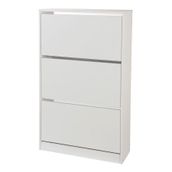 Adore Mobilya Flat Duo Beyaz 3 Katlı Geniş Ayakkabılık