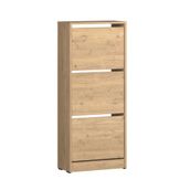 Adore Mobilya Flat Duo Florida Meşe 51x119x26 cm 3 Katlı Ayakkabılık