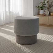 Adore Mobilya Flora Gri 40x40x40 cm Dekoratif Puf