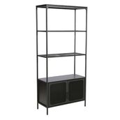 Adore Mobilya Gaming Cage Siyah 80x177x36 cm Metal Kitaplık