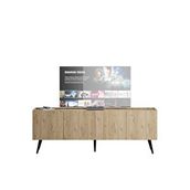 Adore Mobilya Luna 180x63x42 cm Florida Meşe 4 Kapaklı TV Ünitesi