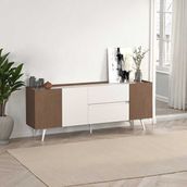 Adore Mobilya Milano Vizon Zebra 210x80x44 cm 3 Kapaklı 2 Çekmeceli Konsol