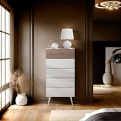 Adore Mobilya Milano Vizon Zebra 60x121x44 cm 5 Çekmeceli Şifonyer