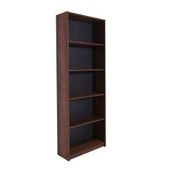 Adore Mobilya Modern 5 Raflı Kitaplık-Koyu Ceviz (Oslo Ceviz) 64x182x26 cm