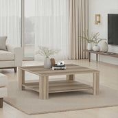 Adore Mobilya New Line Açık Ceviz Tori 90x35x90 cm Kare Orta Sehpa