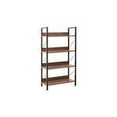 Adore Mobilya Profile Koyu Ceviz 73x136x35 cm 4 Raflı Kitaplık