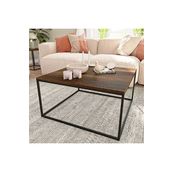 Adore Mobilya Profile Koyu Ceviz 80x42x80 cm Kare Orta Sehpa
