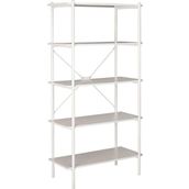 Adore Mobilya Retro 5 Raflı Metal Kitaplık-Vizon 80x163x40 cm