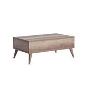 Adore Mobilya Retro Dikdörtgen Orta Sehpa - Açık Ceviz (Tori) 110x45x65 cm (GxYxD)