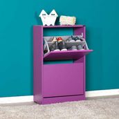 Adore Mobilya SHC-520-MR-1 Mor Flat Duo 2 Katlı Geniş Ayakkabılık