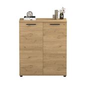 Adore Mobilya Trendline Florida Meşe 91x108x35 cm Çok Amaçlı 2 Kapaklı 5 Raflı Dolap