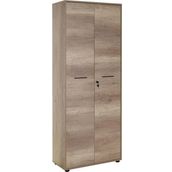 Adore Newyork Açık Ceviz Tori 72x187x34 cm GxYxD 5 Raflı Tam Kapaklı Kilitli Kitaplık