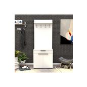 Adore Porto 2 Kapaklı Çekmeceli 73X187X36 CM Portmanto ve Ayakkabılık