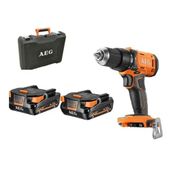 AEG BSB 18G4-202C Kömürsüz Çift Akü 18 V 2 AH Darbeli Matkap