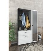 Aeka Ae-3042 Reina Aynali Delux Vestiyer Ayakkabilik Portmanto Takimi Antrasit Gri /Beyaz