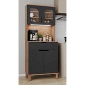 Aeka AE-9001 Barista Atlantik Çam/Antrasit 79.6 x 40 x 195.8 cm Çok Amaçlı Kahve Köşesi Mutfak Kiler Dolabı