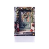 Aesco Kartpostal, Yılbaşı, Yeşil Garlandlı Süslü Kapı, 12X17 cm 6 Adet - 41 Delft Blue