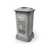 Aform 70 lt Metal Gri Atık Kovası