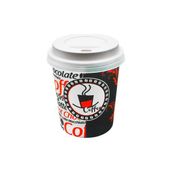 Afra Tedarik 8 Oz Beyaz Kapaklı Karton Bardak Kahve Çay Kağıt Bardak 250 ml 100'lü