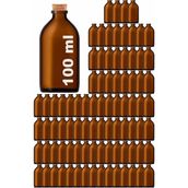 Afracam 100 ml Amber Kahverengi Şişe Mantar Tıpalı 100 cc Hediyelik Nişan Süs Kolonya Cam Şişe 88 Adet