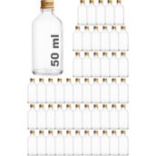 Afracam 50 ml Metal Gold Kapaklı Hediyelik Şat Şişesi 50 cc Kolonya Koku Süs Shot Cam Şişe 50 Adet