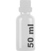 Afracam 50 ml Plastik Kilitli Beyaz Kapaklı Hediyelik Şat Şişesi 50 cc Kolonya Koku Süs Shot Cam Şişe 1 Adet