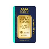 AgaKulche 100 gr Altın 995 24 Ayar Külçe Altın