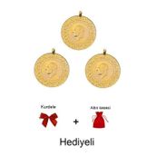 AgaKulche Eski Kulplu 3 Adet Ziynet Çeyrek Altın